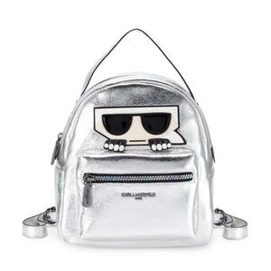 Karl Lagerfeld Silver Mini Backpack